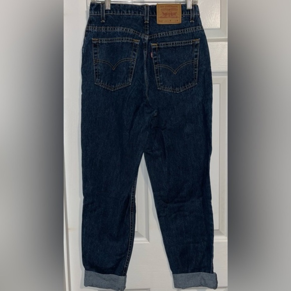 Vintage Levi's 512 Jeans Womens Size 10 Dark Wash 90s Slim Fit Tapered 27" waist